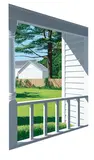 Warner Friedman, Rene's Yard, 1996, Acrylic on canvas