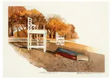Barbara D. Hultmann, Main Beach Lake Harriet, c. 1990, Watercolor on paper
