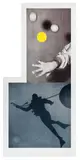 Juggler's Hand (With Diver) by John Baldessari, 1988, Lithograph and screenprint on torn, irregularly shaped Arches 88, sold Oct 2012
