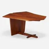 Special Minguren II table by George Nakashima, 1965, cherry, rosewood, sold Jan 2024