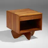 Swett nightstand by George Nakashima, 1977, American black walnut, sold Jan 2024