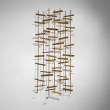 Untitled (Multiplane) by Harry Bertoia, c. 1958, brass-coated steel, sold Jan 2024