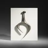 Rare Argente door knocker by Paul Evans, c. 1965, cast aluminum, steel, painted wood, sold Jan 2024