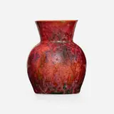 Vase by George E. Ohr, 1897-1900, glazed earthenware, sold Jan 2024