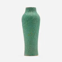 Valentien Pottery, Vase, 1911-14, frothy crystalline-glazed earthenware