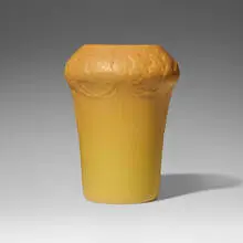 Valentien Pottery, Vase with maple leaves, c. 1911-14, glazed earthenware