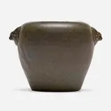Frederick Hurten Rhead for Rhead Pottery, Vase with dragon heads, 1911-13, glazed earthenware