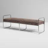 Wolfgang Hoffmann, Daybed, c. 1940, chrome-plated steel, upholstery
