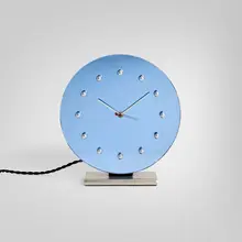 Gilbert Rohde, Table clock, model 4083A, 1933, mirrored glass, steel