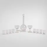 Knickerbocker cordial set by Arthur Nash and Edwin W. Fuerst, 1933, lead glass, sold Nov 2025
