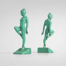 Inc. Frankart, Figural bookends, pair, c. 1930, enameled metal