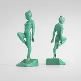 Inc. Frankart, Figural bookends, pair, c. 1930, enameled metal