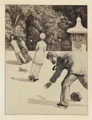 Ein Handschuh (Opus VI) by Max Klinger, 1878, Original-Halbleinenmappe mit 10 Radierungen, zum Teil mit Aquatinta, jeweils auf dünnem Van Gelder-Velin (Wasserzeichen:, sold May 2008