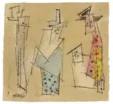 Ghosties by Lyonel Feininger, Aquarell und Tuschfeder auf Bütten, sold May 2008