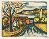 Otto Dix, Hemmenhofen, 1954, Farblithographie auf Bütten