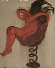 Max Neumann, Ohne Titel, 1984, Leimfarbe auf Leinwand