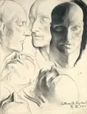 Richard Müller, Verschiedene Studien der Totenmaske Napoleons