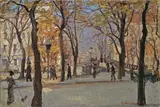 Konrad von Kardorff, Die Lützow-Brücke in Berlin, 1912, Öl auf Leinwand. Doubliert