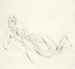 Jean Fautrier, Nu, 1944, Tuschfeder und Bleistift, laviert, auf Papier