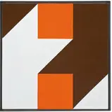Frederick Hammersley, Me To (#1), 1975, Oil on linen in artist's own frame