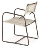 Walter Lamb, Dining set (5), c. 1950, Tubular Bronze and yacht cord
