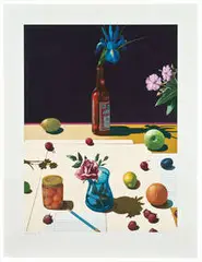 Paul Wonner, Still Life with Bud, 1992, Lithograph in colors on wove paper