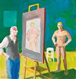 Paul Wonner, Artist and Model Hands on Hips: Youth and Old Age