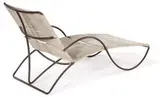 Walter Lamb, Chaise lounge, c. 1950, Tubular Bronze and yacht cord