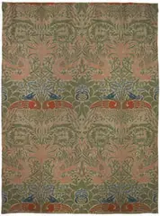 William Morris, Peacock and Dragon Wall Hanging, c. 1878, Hand-loomed jacquard woven in colored wools