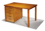 Alvar Aalto, Desk and rolling cabinet