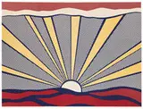 Roy Lichtenstein, Sunrise, 1965, Offset lithograph in red, blue and yellow