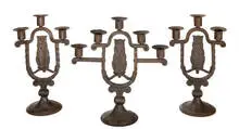 Hugo Berger, Candelabra (3), 1910, Wrought-iron