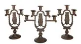 Hugo Berger, Candelabra (3), 1910, Wrought-iron