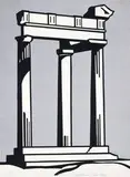 Roy Lichtenstein, Temple, 1964, Offset lithograph on smooth, cream wove paper