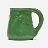 Valentien Pottery, Mug with palm trees, 1911-14, glazed earthenware