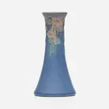 Anna Frances Simpson for Newcomb College Pottery, Bud vase with trumpet flowers