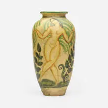 Vase by René Buthaud, c. 1925, glazed earthenware, sold Jan 2024