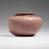 Wilhelmina Post for Grueby Faience Company, Rare vase with cinquefoils