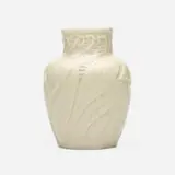 Mary Louise McLaughlin, Rare Losanti grain-de-riz (rice grain) vase, 1899-1914, carved and glazed porcelain