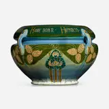 Frederick Hurten Rhead for Avon Pottery, Jardinière, 1903, glazed earthenware with squeeze-bag decoration