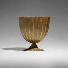 Vase by Josef Hoffmann, c. 1920, patinated brass, sold Jan 2024