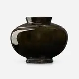 Fulper Pottery, Vase, 1917-23, Mirrored Black-glazed stoneware