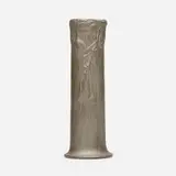 Rare Favrile Bronze Pottery vase with trumpet flowers by Tiffany Studios, c. 1910, glazed earthenware, electroplated and patinated copper, sold Jan 2024