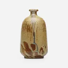 Vase by Jean-Joseph Carriès, c. 1900, glazed stoneware, sold Jan 2024