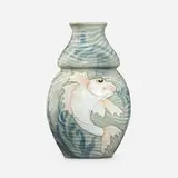 Pierre-Adrien Dalpayrat, Vase with carp and spider