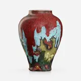 Albert Dammouse, Vase, c. 1905, oxblood drip-glazed stoneware