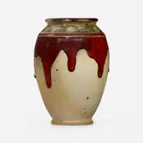 Albert Dammouse, Vase, c. 1900, oxblood drip-glazed stoneware