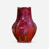 Albert Dammouse, Vase, c. 1900, oxblood-glazed stoneware