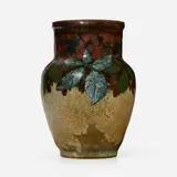 Albert Dammouse, Vase with leaves, c. 1900, glazed stoneware