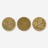 Auguste Delaherche, Collection of three plates, c. 1900, glazed stoneware